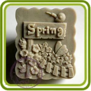 Весна Spring - 2D силиконовая форма для мыла, свечей, шоколада, гипса и пр.