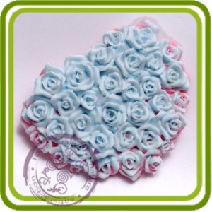 Розовый сад (ковер) - 2D молд , силиконовая форма для мыла, шоколада, гипса и пр.