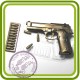 Беретта Пистолет - 2D пластиковая форма для мыла 