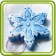 Снежинка 4 - 2D силиконовая форма для мыла, свечей, гипса, шоколада и пр.