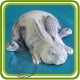 Заяц, Кролик (лежит) - 3D Объемная силиконовая форма для мыла, свечей, гипса, шоколада и пр.
