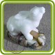 Заяц, кролик с морковкой (сидит) - 3D Объемная силиконовая форма для мыла, свечей, гипса, шоколада и пр.