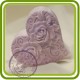 Ажурное сердце и розы - 2D силиконовая форма для мыла, свечей, шоколада и пр.