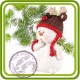 Снеговик с кексом (малый) -  3D Объемная силиконовая форма для мыла, свечей, гипса, шоколада и пр.