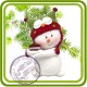 Снеговик в шапке Совенок (малый) -  3D Объемная силиконовая форма для мыла, свечей, гипса, шоколада и пр.