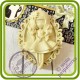 Куколка с герберкой (декорат.основание) - 2D АВТОРСКАЯ силиконовая форма для мыла, свечей, шоколада и пр.