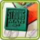STRONG MAN, сильный мужчина (в стиле шанель) - 2D АВТОРСКАЯ силиконовая форма для мыла, свечей, шоколада и пр.