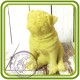 Мопс сидит, собака - 3D Объемная силиконовая форма для мыла, свечей, гипса, шоколада и пр.