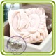 Подсолнух и бабочка (грин) - 2D силиконовая форма для мыла, свечей, шоколада, гипса и пр.