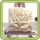 Роза бутоны листочки (квадр) - 2D силиконовая форма для мыла, свечей, шоколада, гипса и пр.