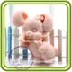 Зайка с розой - 2D силиконовая форма для мыла, свечей, шоколада, гипса и пр.