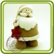 Санта пряничный (2 размера) - 3D силиконовая форма для мыла, свечей, шоколада, гипса и пр.