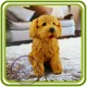 Щенок лохматый, собака - 3D Объемная силиконовая форма для мыла, свечей, гипса, шоколада и пр.