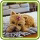 Йорк (подушка отдельно), собака - 3D Объемная силиконовая форма для мыла, свечей, гипса, шоколада и пр.