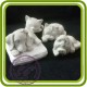 Кот, котенок (подушка отдельно), собака - 3D Объемная силиконовая форма для мыла, свечей, гипса, шоколада и пр.
