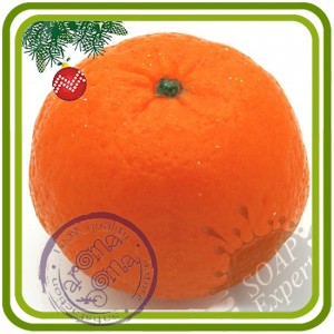 Апельсин, Мандарин (большой) - 3D силиконовая форма для мыла, свечей, шоколада, гипса и пр.