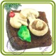 Бутерброд №7 (грибы, хлеб) - 3D Авторская силиконовая форма для мыла, свечей, шоколада, гипса и пр.
