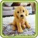 Щенок, собака сидит (грустный) - 3D Объемная силиконовая форма для мыла, свечей, гипса, шоколада и пр.