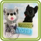 Щенок овчарки, собака - 3D Объемная силиконовая форма для мыла, свечей, гипса, шоколада и пр.