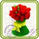 Букет тюльпанов с бантом (2 размера) - 3D  Авторская силиконовая форма для мыла, свечей, шоколада, гипса и пр.