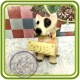 Щенок бультерьера ( с палкой), собака - 3D Объемная силиконовая форма для мыла, свечей, гипса, шоколада и пр.