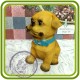 Щенок мопса ( с палкой), собака - 3D Объемная силиконовая форма для мыла, свечей, гипса, шоколада и пр.