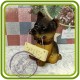 Щенок овчарки ( с палкой), собака - 3D Объемная силиконовая форма для мыла, свечей, гипса, шоколада и пр.
