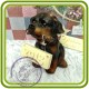 Щенок ротвейлера ( с палкой), собака - 3D Объемная силиконовая форма для мыла, свечей, гипса, шоколада и пр.