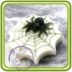 Паук на паутине - 2D силиконовая форма для мыла, свечей, шоколада, гипса и пр.