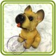 Щенок малый, собака 2 - 3D Объемная силиконовая форма для мыла, свечей, гипса, шоколада и пр.