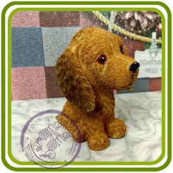 Щенок (мульт) малый, собака 8 - 3D Объемная силиконовая форма для мыла, свечей, гипса, шоколада и пр.