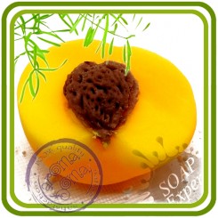 Половинка персика - Авторская 3D силиконовая форма для мыла, свечей, шоколада, гипса и пр.