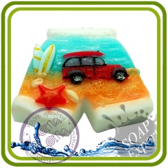 Шорты (пляж) - Эксклюзивная 2D силиконовая форма для мыла, свечей, шоколада, гипса и пр.
