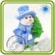 Снеговик в шляпе (мальч.) - 3D силиконовая форма для мыла, свечей, шоколада, гипса и пр.