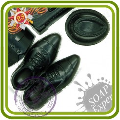 Туфля и шляпа, набор форм Джентельмен (2 шт) - 3D силиконовая форма для мыла, свечей, шоколада, гипса и пр.