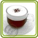 Кофе - тайм 1 (чашка с блюдцем) - 3D силиконовая форма для мыла, свечей, шоколада, гипса и пр. 