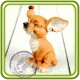 Хитрец, щенок, собака - 3D Объемная силиконовая форма для мыла, свечей, гипса, шоколада и пр.