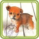 Щенок, собака стоит (рыжий) - 3D Объемная силиконовая форма для мыла, свечей, гипса, шоколада и пр.