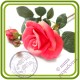 Роза 3 букетная малая - Авторская 3D силиконовая форма для мыла, свечей, шоколада, гипса и пр.