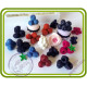 Вишня, Черешня Букетная КРУПНАЯ  (3 ягоды на ножке). Авторская 3D силиконовая форма для мыла, свечей, шоколада, гипса и пр.