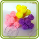 Мелкоцвет Роз Букетный (5 роз на ножке). Авторская 3D силиконовая форма для мыла, свечей, шоколада, гипса и пр.
