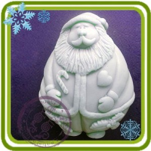 Санта толстячок - 2D силиконовая форма для мыла, свечей, шоколада, гипса и пр.