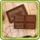 Шоколад Роше (4 надписи). Авторская 2D силиконовая форма для мыла, свечей, шоколада, гипса и пр.