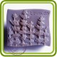 Лаванда Lavender 1 (прямоуг.) - 2D силиконовая форма для мыла, свечей, шоколада, гипса и пр.