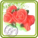Букет из 5 роз - 2D силиконовая форма для мыла, свечей, шоколада, гипса и пр.