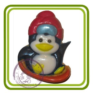 Пингвиненок в шапочке - пластиковaя форма для мыла