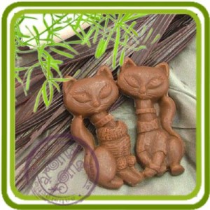Кошечка и Котик - 2D мини молд для декора