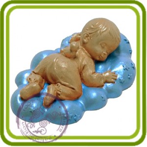 Малыш, младенец  на облаке - 3D силиконовая форма для мыла, свечей, шоколада, гипса и пр.