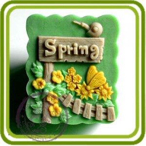 Весна Spring - 2D силиконовая форма для мыла, свечей, шоколада, гипса и пр.