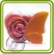 Поцелуй бабочки - 2D силиконовая форма для мыла, свечей, шоколада, гипса и пр.